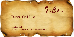 Tusa Csilla névjegykártya