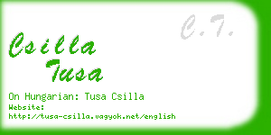 csilla tusa business card